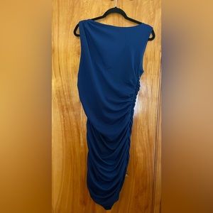 Stretch draped mini cocktail dress